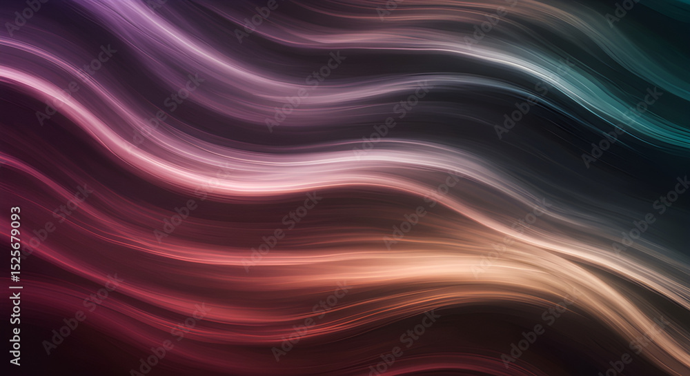 Fototapeta premium Elegant Abstract Wavy Lines with Gradient Light Effects and Smooth Flow
