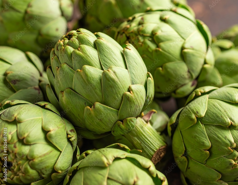 Fototapeta premium Close-up of fresh artichokes