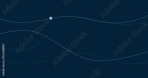 Cartoon smart geometric lines with circles background isolated. Video business explainer style with motion design dynamic abstract geometry moving elements animation good for business presentation.
