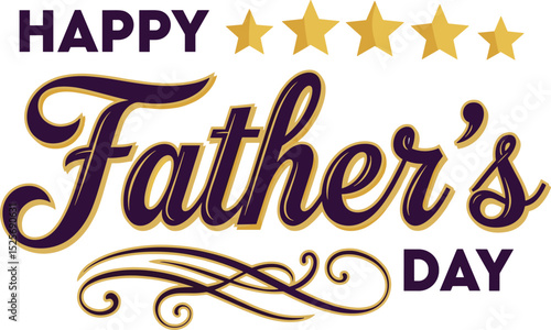Father's day handwritten lettering text, isolated on white background. Vector celebration sign for postcard, greeting cards, poster, banner, sticker. Season greetings. Best dad ever 
