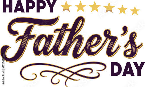 Father's day handwritten lettering text, isolated on white background. Vector celebration sign for postcard, greeting cards, poster, banner, sticker. Season greetings. Best dad ever 