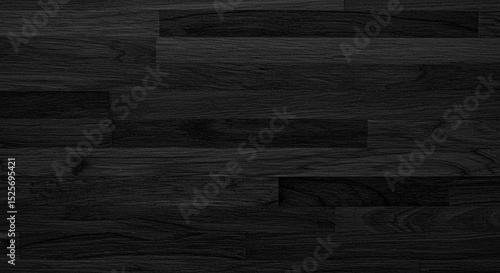 High-Resolution Seamless Black Wood Flooring Texture Background for Design Projects