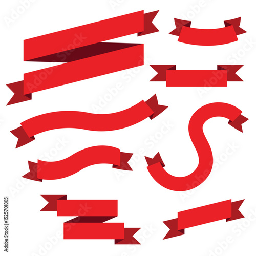 moving red ribbons
