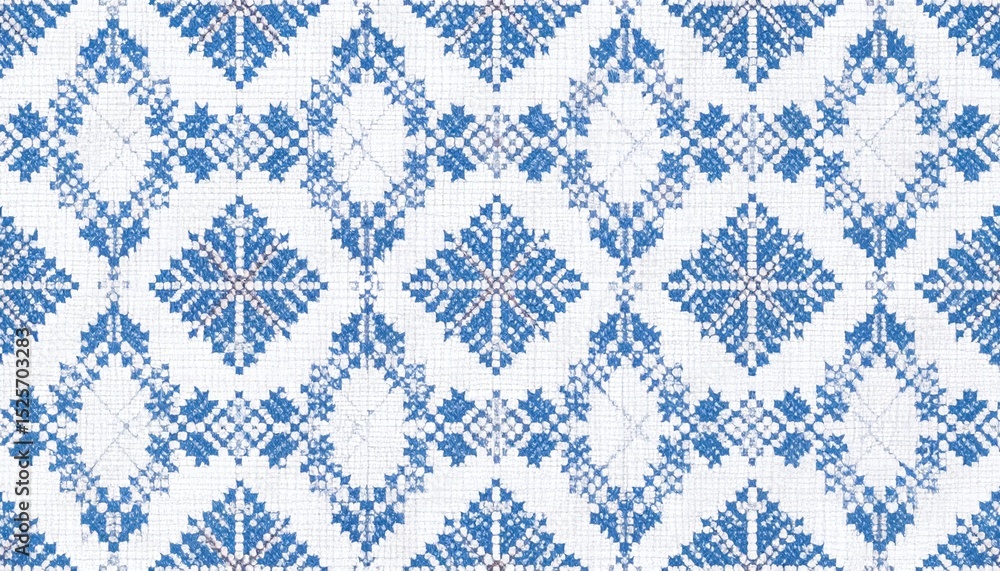 Elegant Blue and White Diamond Pattern Seamless Texture Elegant Blue and White Diamond Pattern Seamless Texture
