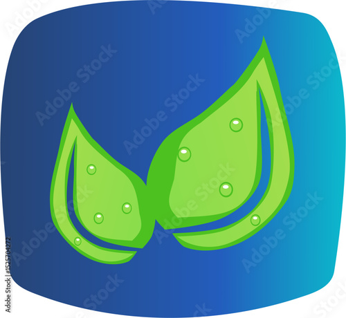 Logo z liściem – ekologiczny symbol w stylu minimalistycznym