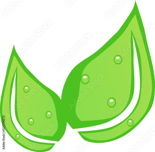 Logo z liściem – ekologiczny symbol w stylu minimalistycznym