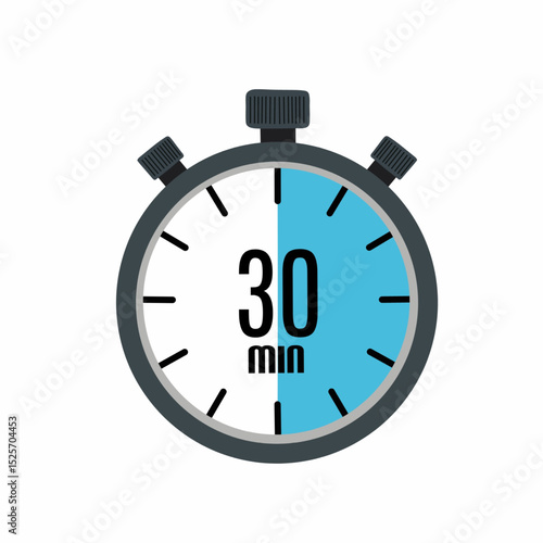 Stopwatch Showing 30 Minutes