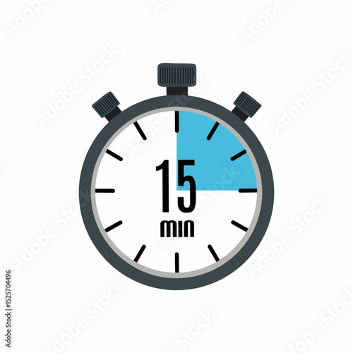 Stopwatch Showing 15 Minutes