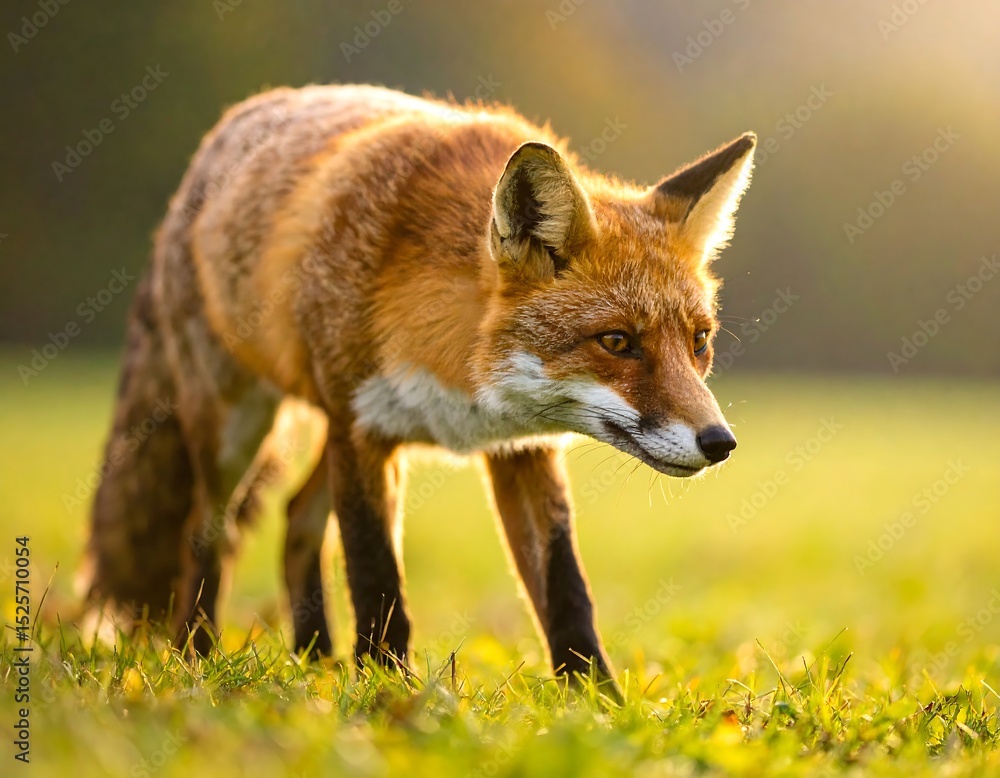 Fototapeta premium Fox in Autumn Meadow