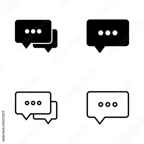 Chat icon vector. speech bubble sign and symbol. comment icon. message