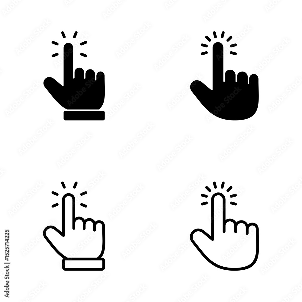 Fototapeta premium Hand cursor icon vector. cursor sign and symbol. hand cursor icon clik