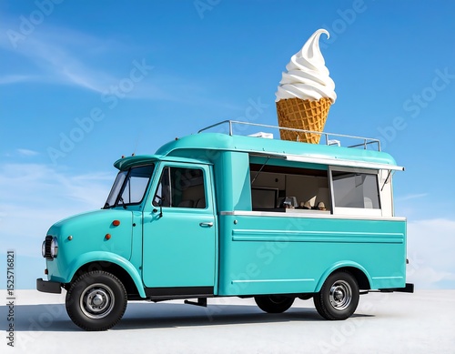 Retro ice cream truck