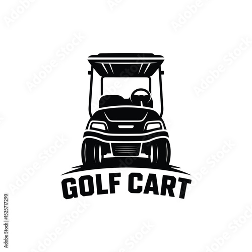 Classic Golf Cart Silhouette Design