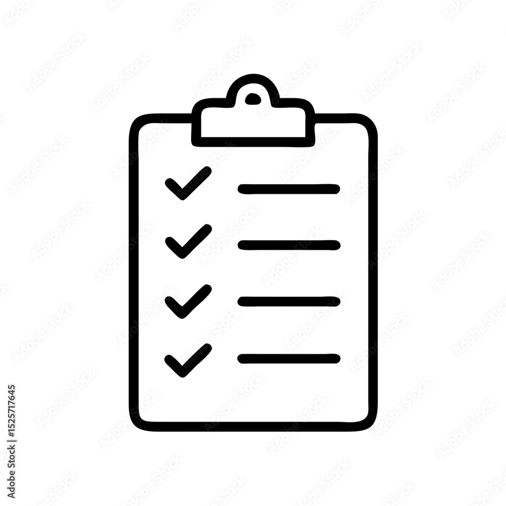 Task List on a Clipboard With Checkboxes for Organized Planning and Task Tracking Task List on a Clipboard With Checkboxes for Organized Planning and Task Tracking