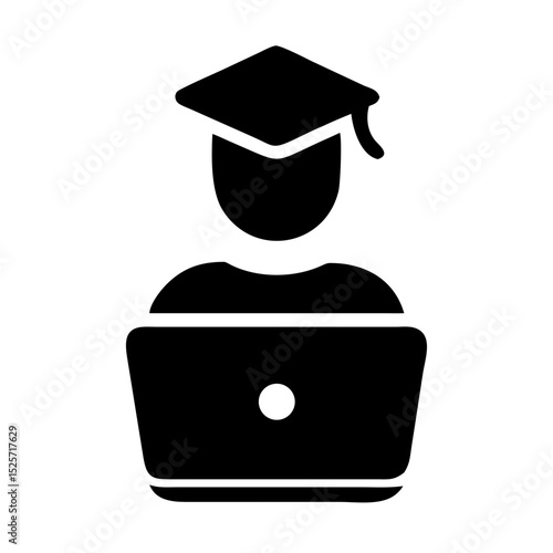 Student Working Diligently on a Laptop While Preparing for Classes and Assignments Online