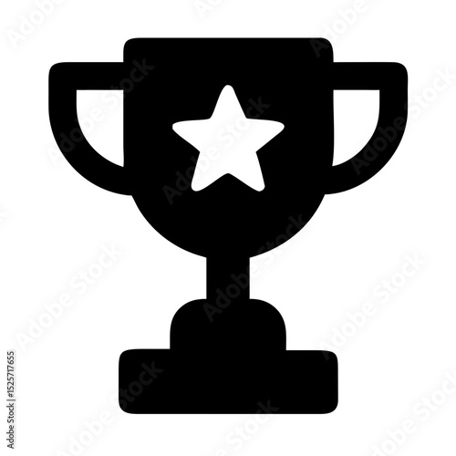 Celebration of Achievement With a Gold Trophy Featuring a Star Symbol