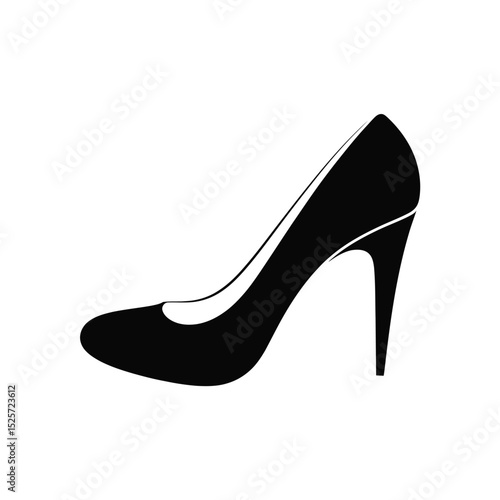 Elegant High Heel Shoe Silhouette
