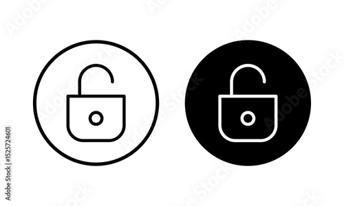 Unlock icon vector illustration. Unlock sign and symbol. unlocked padlock icon