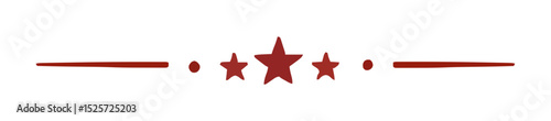 Minimal Divider Line with Star Vector Design Element
