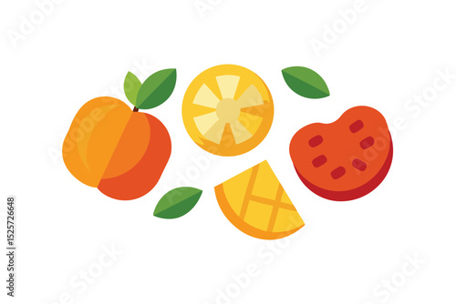 vector illustration of an orange fruit