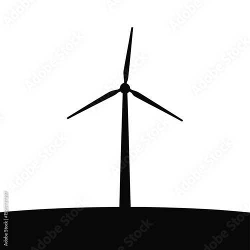Simple Wind Turbine Silhouette