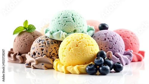 ice cream with fruits