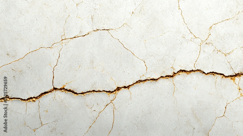 Obraz premium Cracked white stone surface texture.