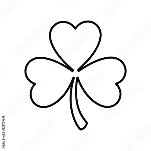 Wallpaper Mural Simple Black Outline Shamrock Torontodigital.ca
