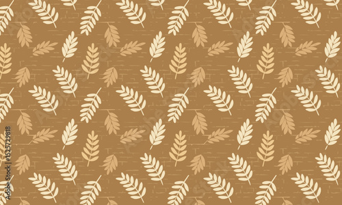 Elegant botanical leaf or fern seamless pattern