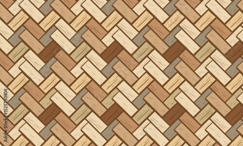 Classic herringbone parquet wood floor seamless pattern