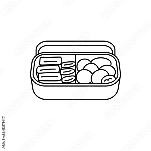 Lunchbox with Assorted Snacks and Food