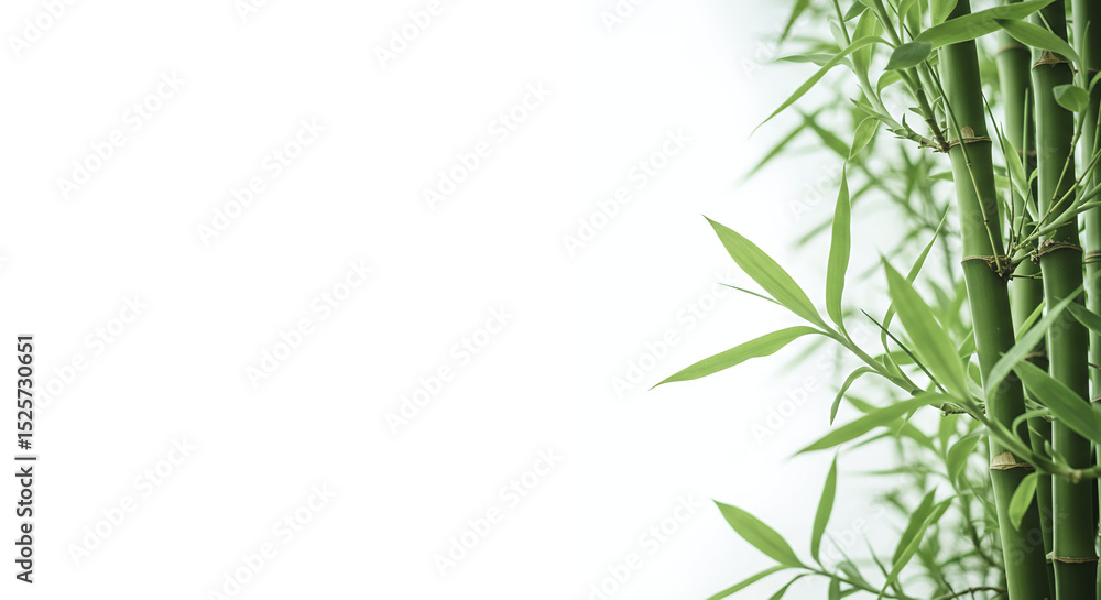 Fototapeta premium bamboo leaves isolated on white background