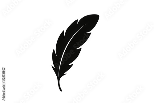Minimal feather silhouette