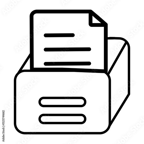 Document archive icon on white background