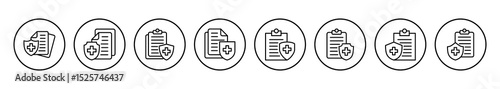 Medical insurance icon vector. health insurance icon