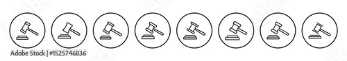 Gavel icon vector. judge gavel icon vector. law icon vector. auction hammer