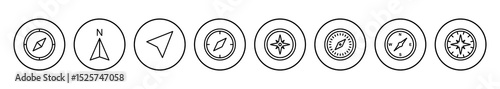 Compass icon vector. arrow compass icon vector