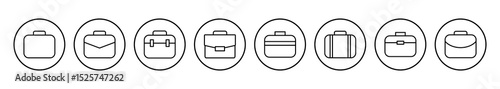 Briefcase icon vector. suitcase icon. luggage symbol.