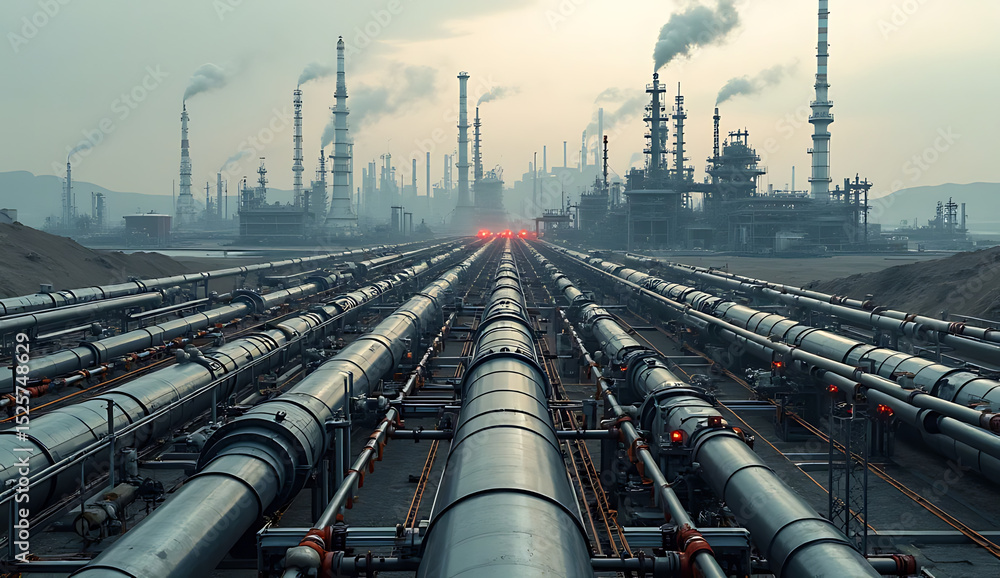 oil refinery plant in the morning oil refinery plant in the morning