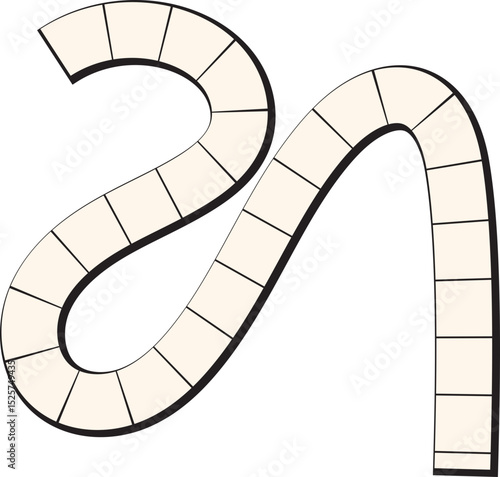 Winding Path: Abstract Square Tile Road on White.