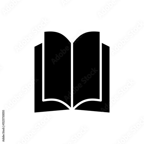 Book icon symbol for apps and websites. open book sign and symbol. ebook icon