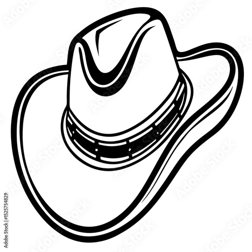 Vintage Wild West Cowboy Helmet Vector