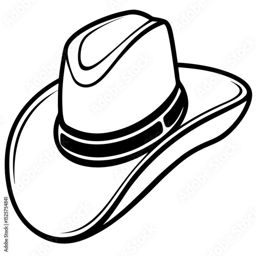 Vintage Wild West Cowboy Helmet Vector