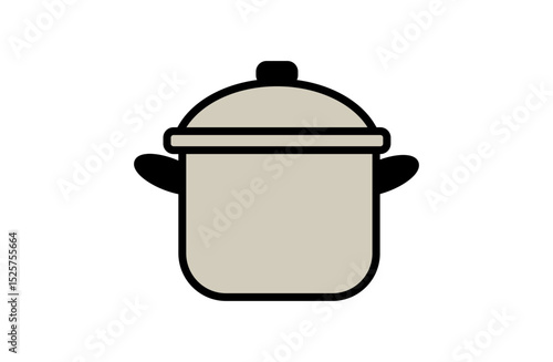 鍋のアイコン（シンプル・カラー