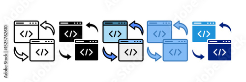 Code Duplication Icon Element For Design