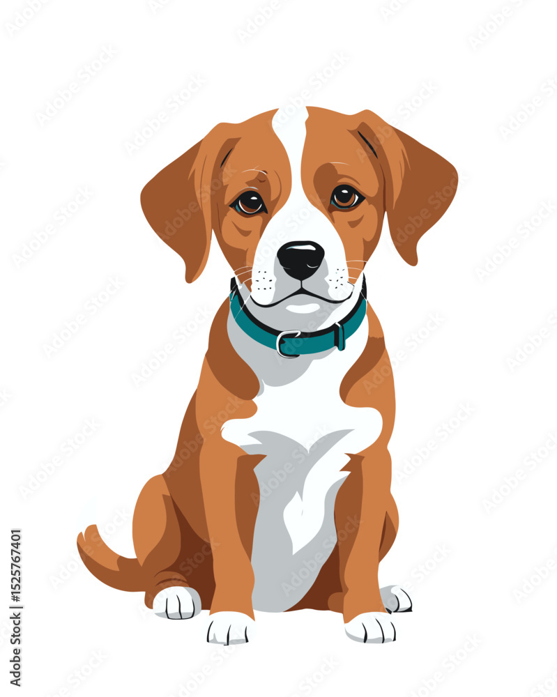 Cute domestic beagle puppy isolated on white background, a pedigreed canine studio portrait Cute domestic beagle puppy isolated on white background, a pedigreed canine studio portrait