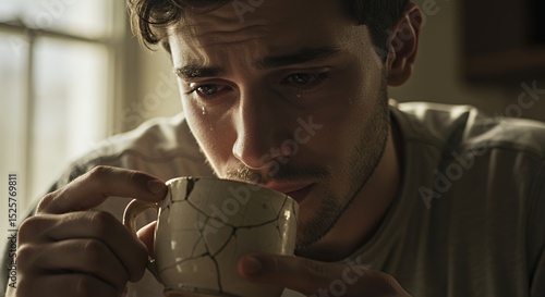 A Man's Silent Sorrow: A Portrait of Grief and Introspection