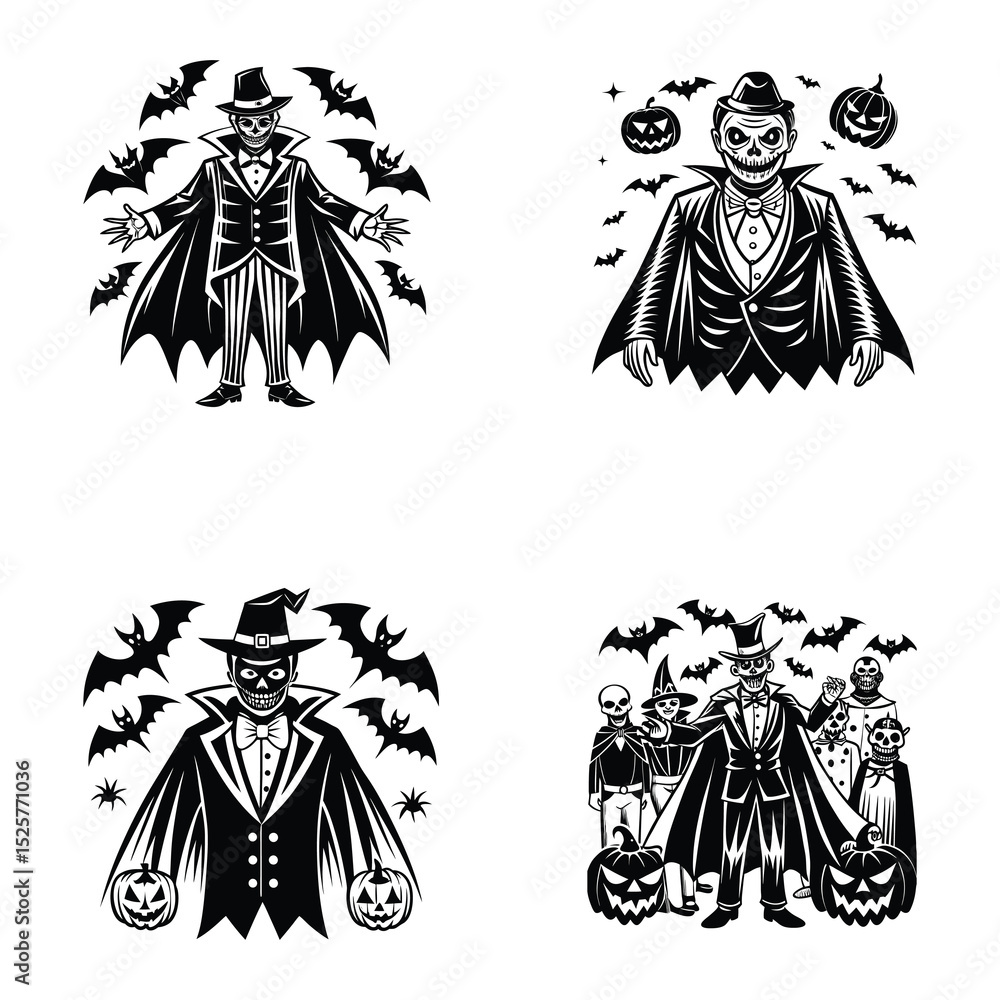 Fototapeta premium halloween Costume Parties Vector