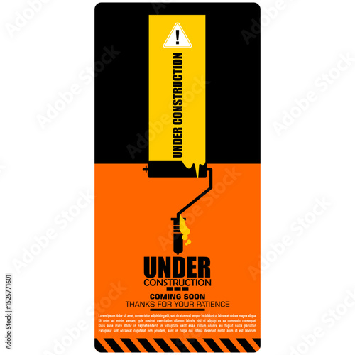 Under Construction, Coming  Soon, Thank for your patience, poster vector
