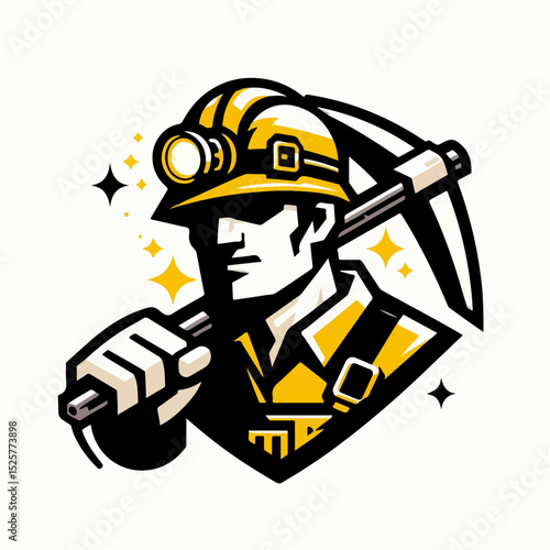 miner vector illustration